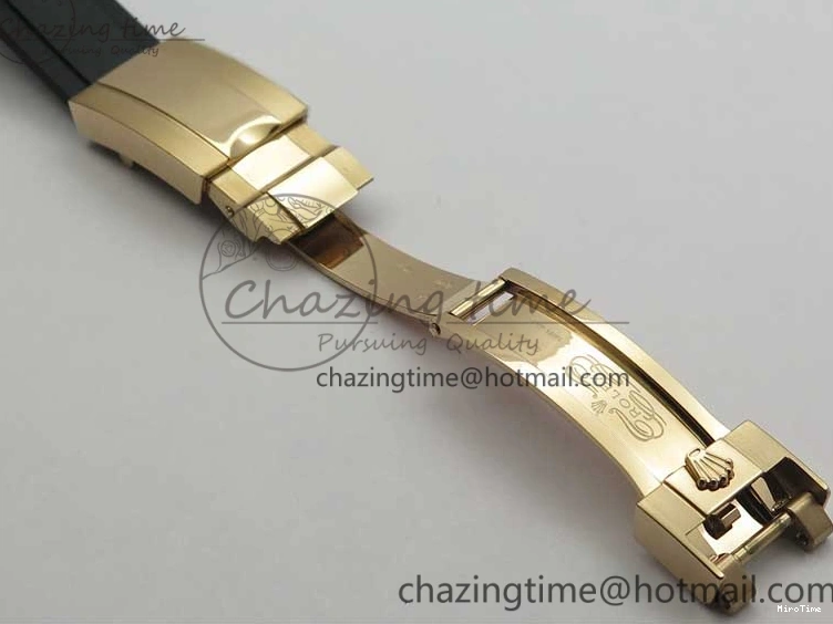 MiroTime 0112 WeatherProof Yacht-Master 40 116695SATS Bp Maker Best Edition Black Dial on Rubber Strap SA 3001